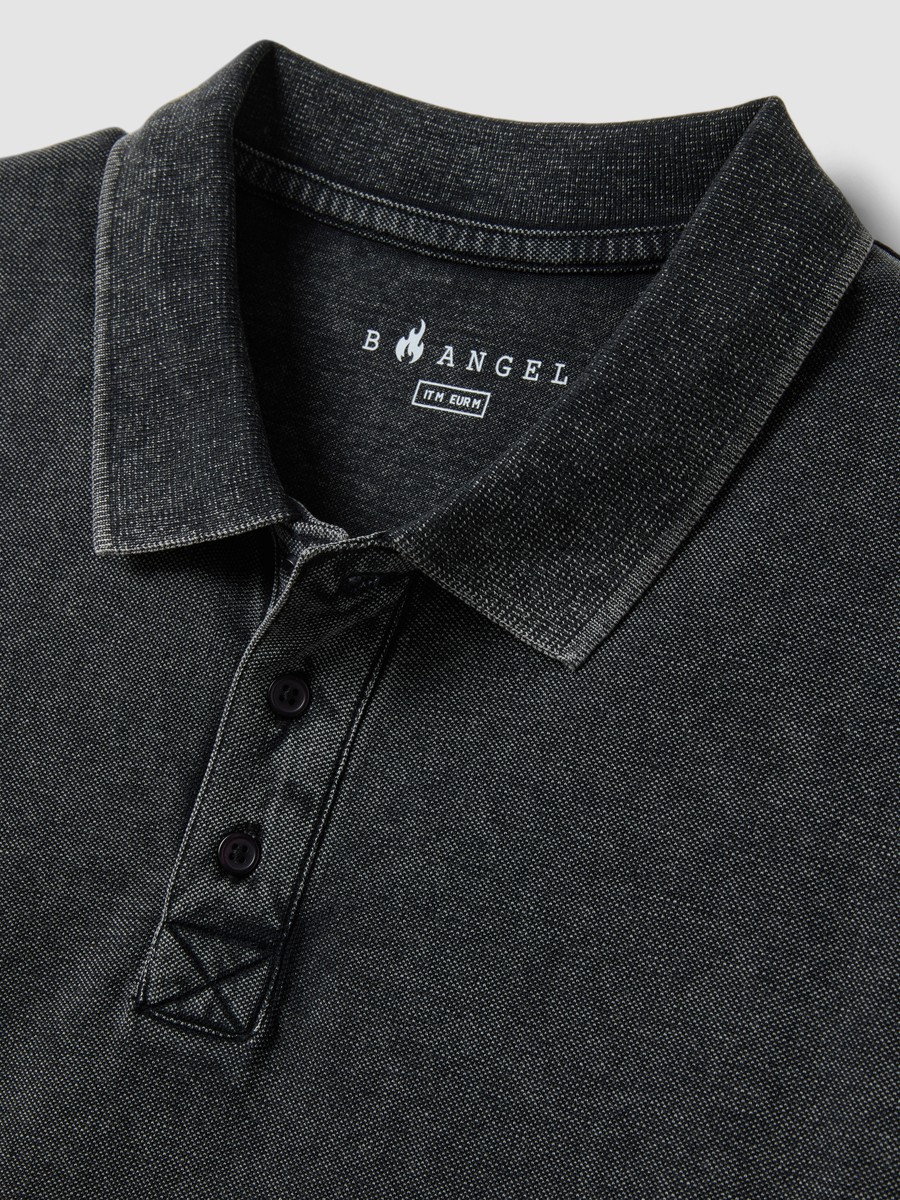 Men Washed Cotton Boxy Fit Polo