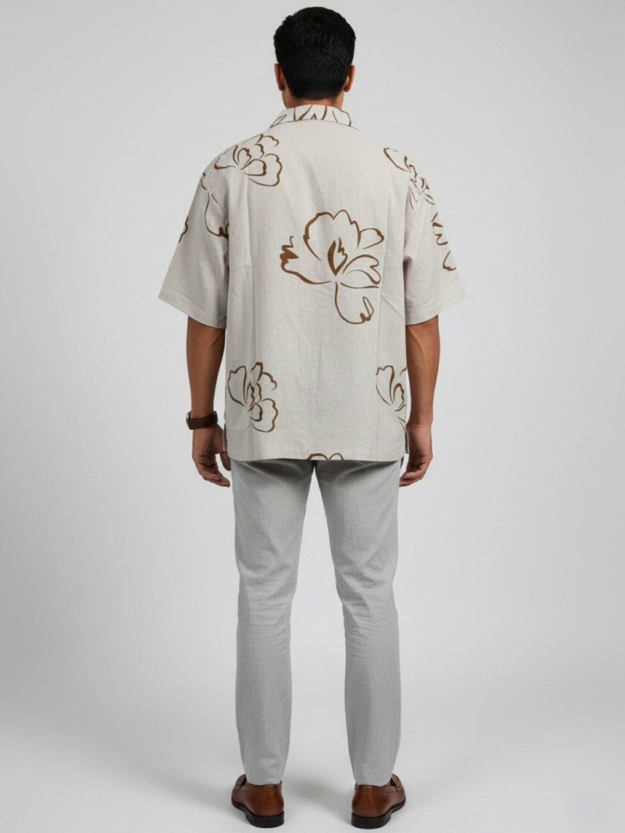Men Classic Floral Print Casual Shirt