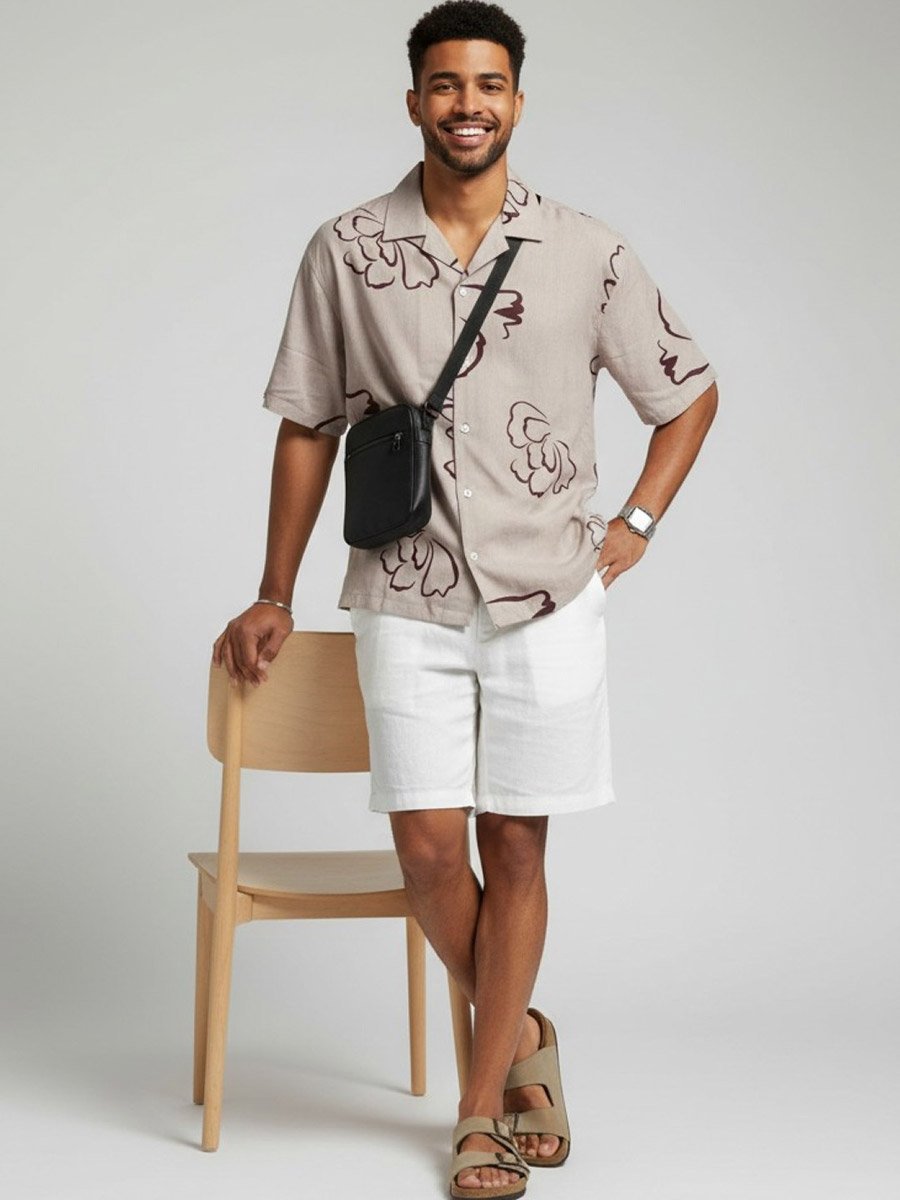 Men Classic Floral Printed Casual Shirt