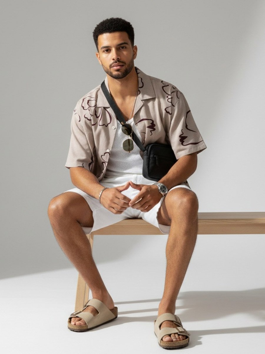 Men Classic Floral Printed Casual Shirt