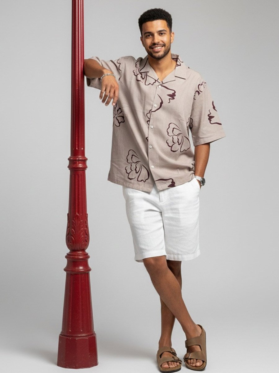 Men Classic Floral Printed Casual Shirt