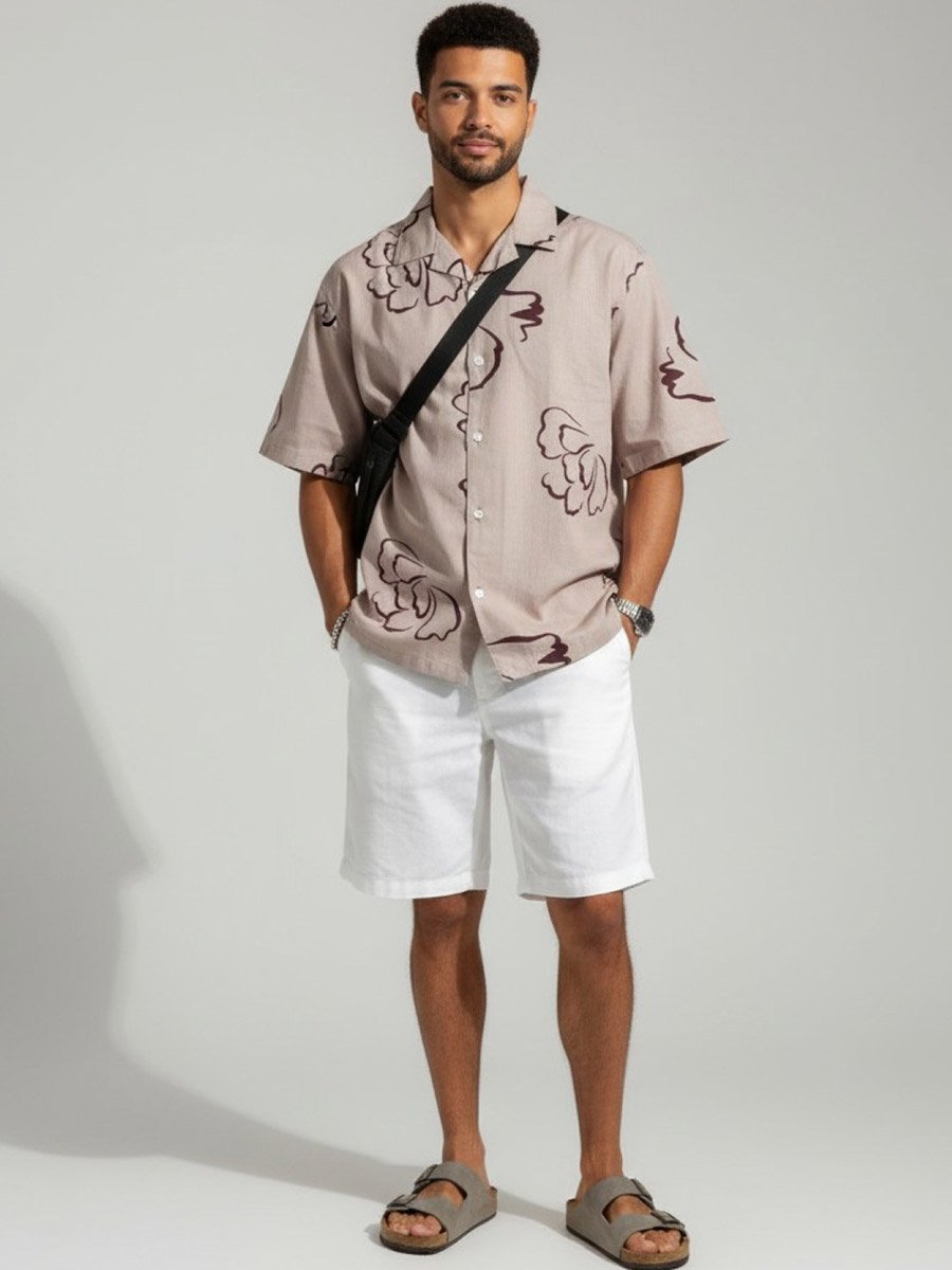 Men Classic Floral Printed Casual Shirt