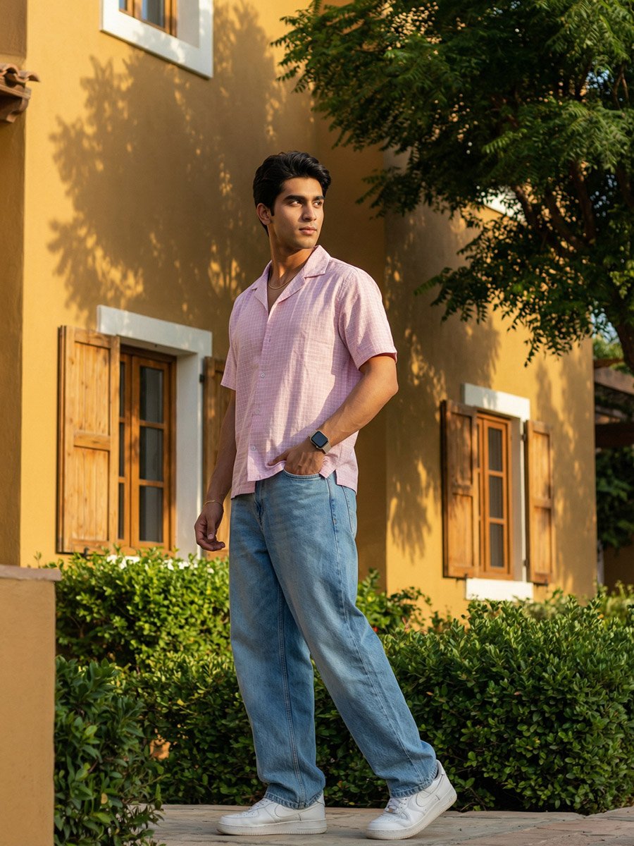 Men Relaxed Checked Casual Shirt