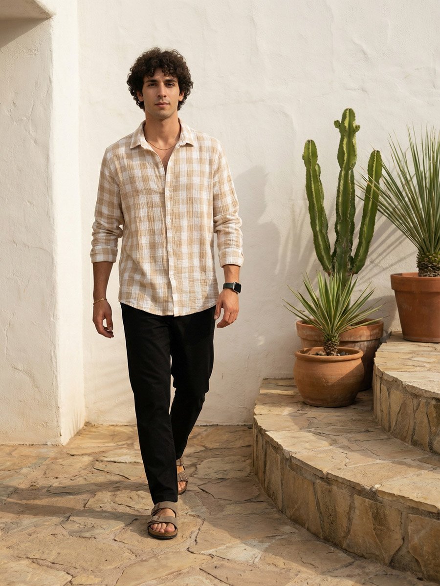 Men Relaxed Checked Casual Shirt