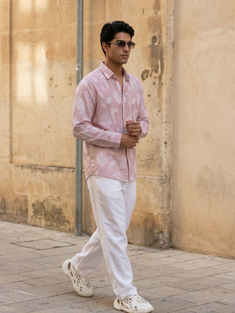 Men Comfort Floral Printed Casual Shirt