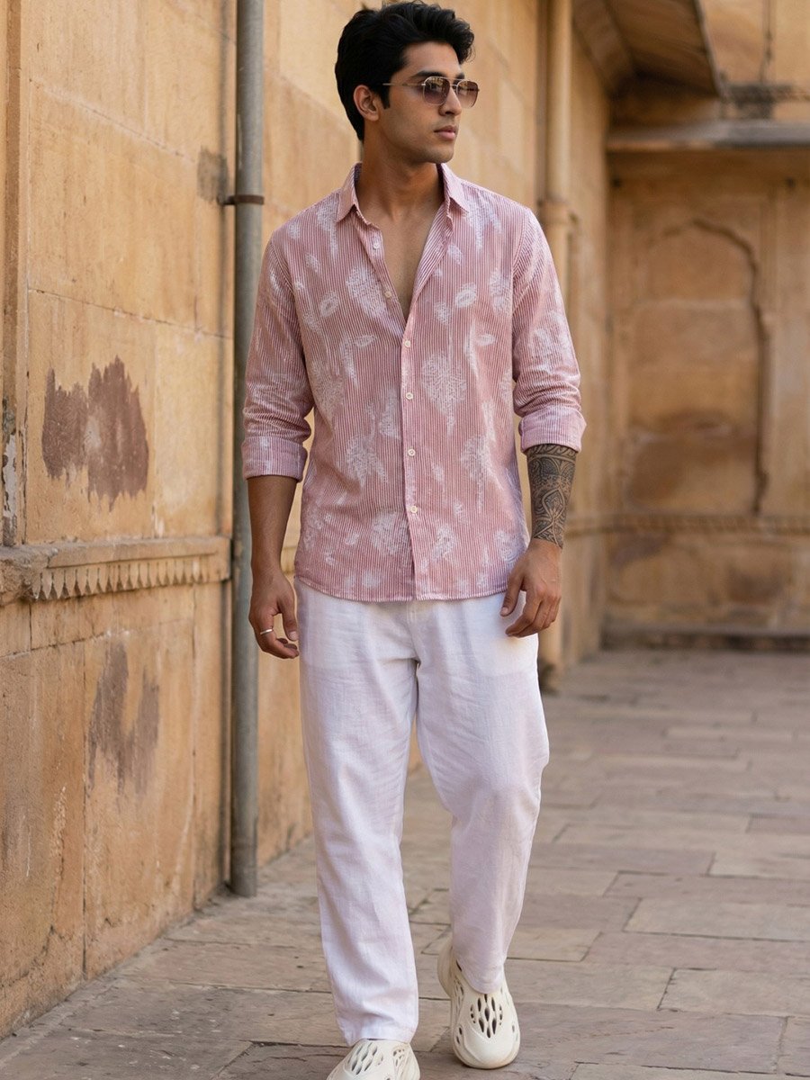 Men Comfort Floral Printed Casual Shirt
