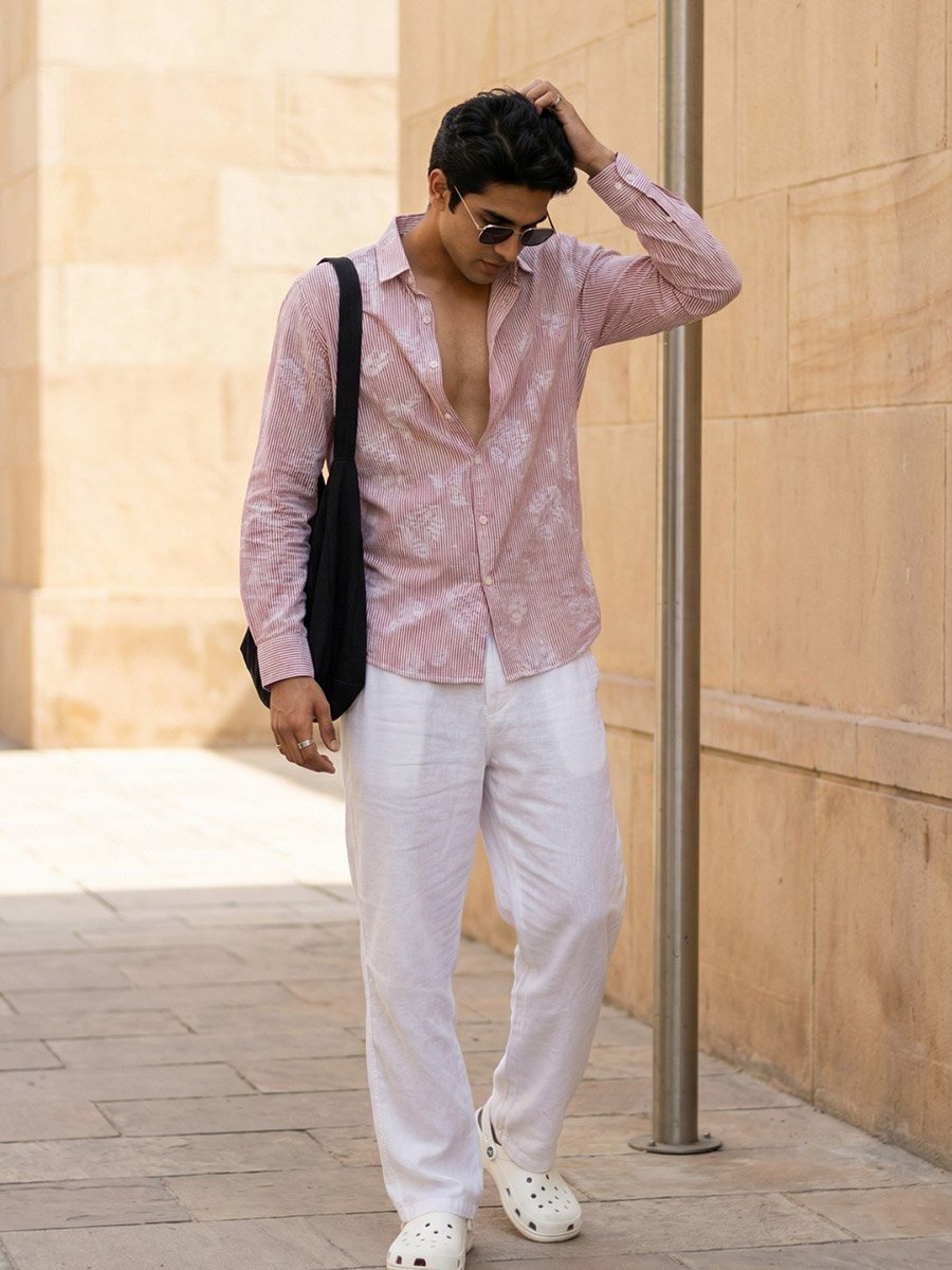 Men Comfort Floral Printed Casual Shirt