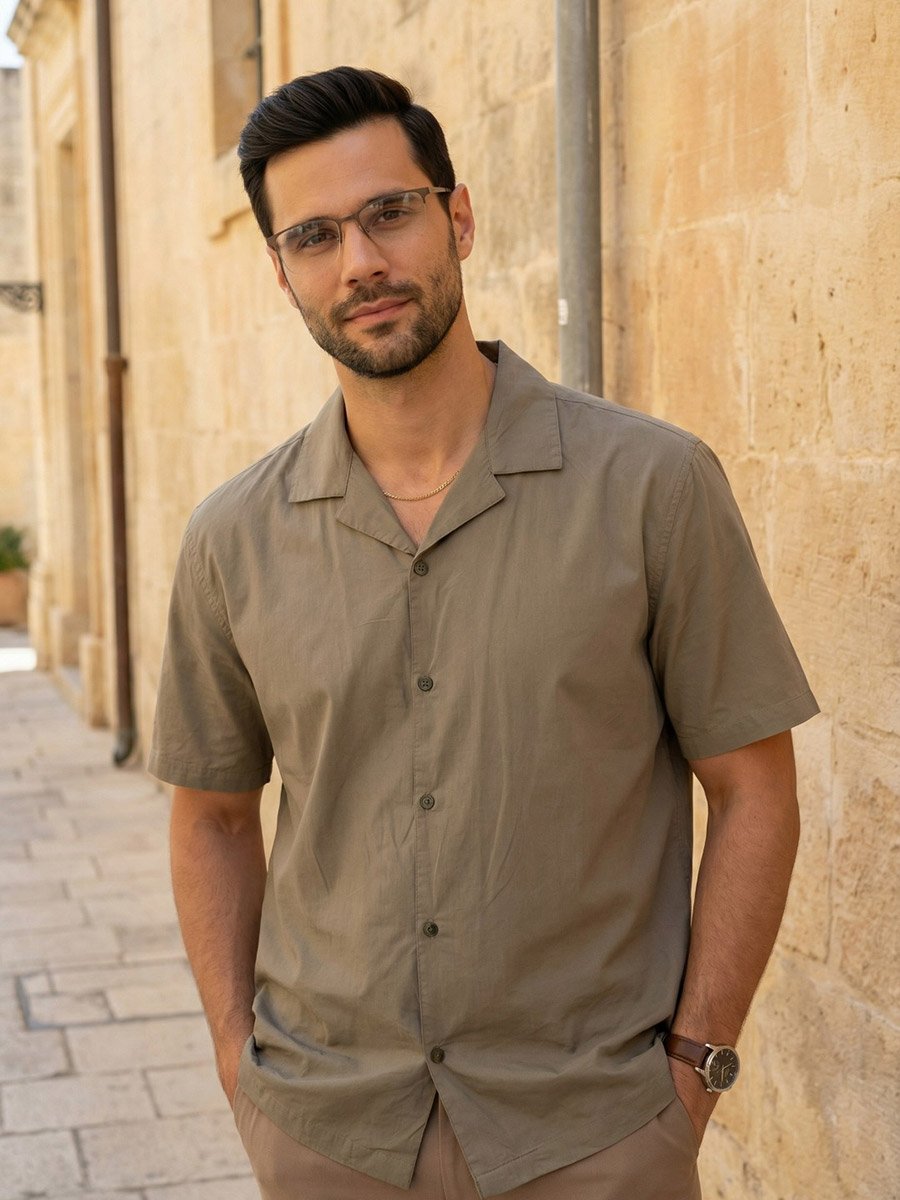 Men Comfort Plain Casual Shirt
