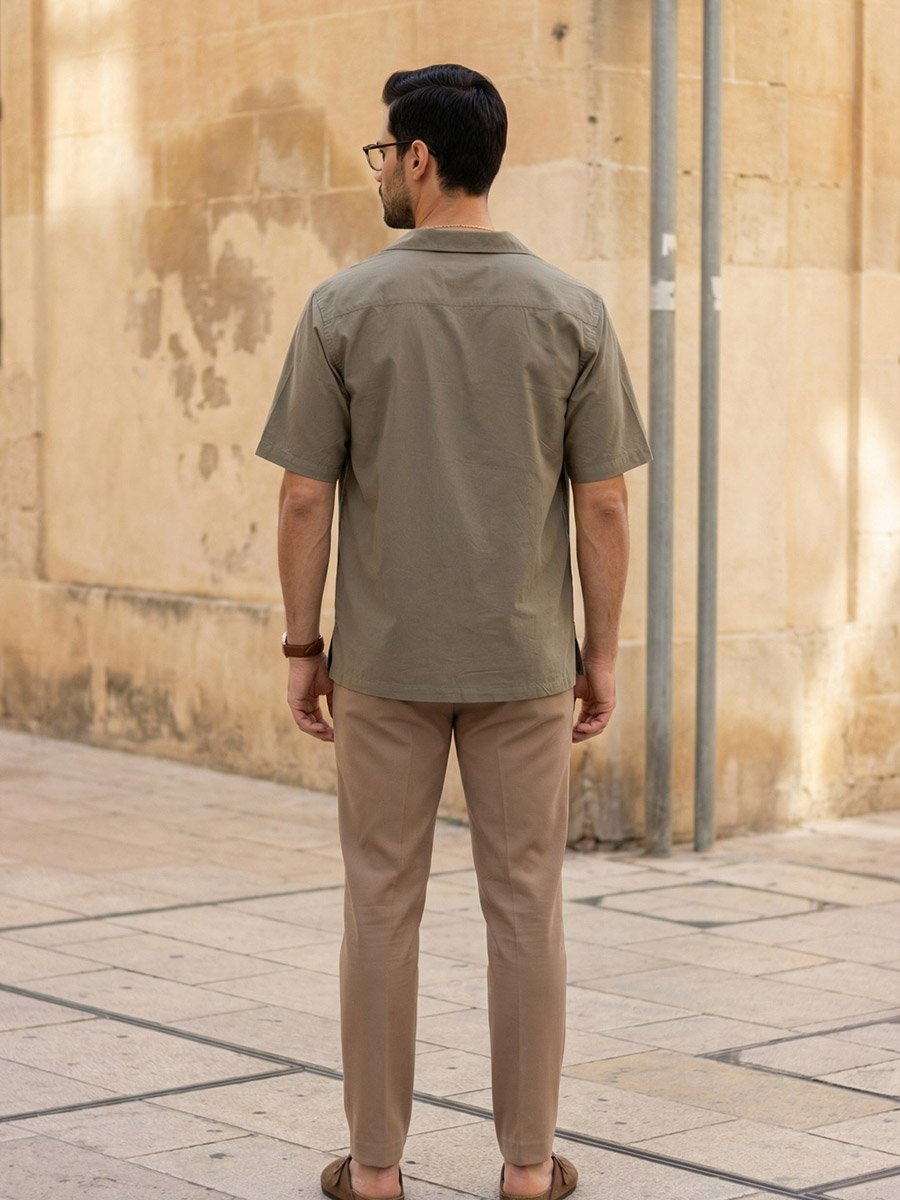 Men Comfort Plain Casual Shirt