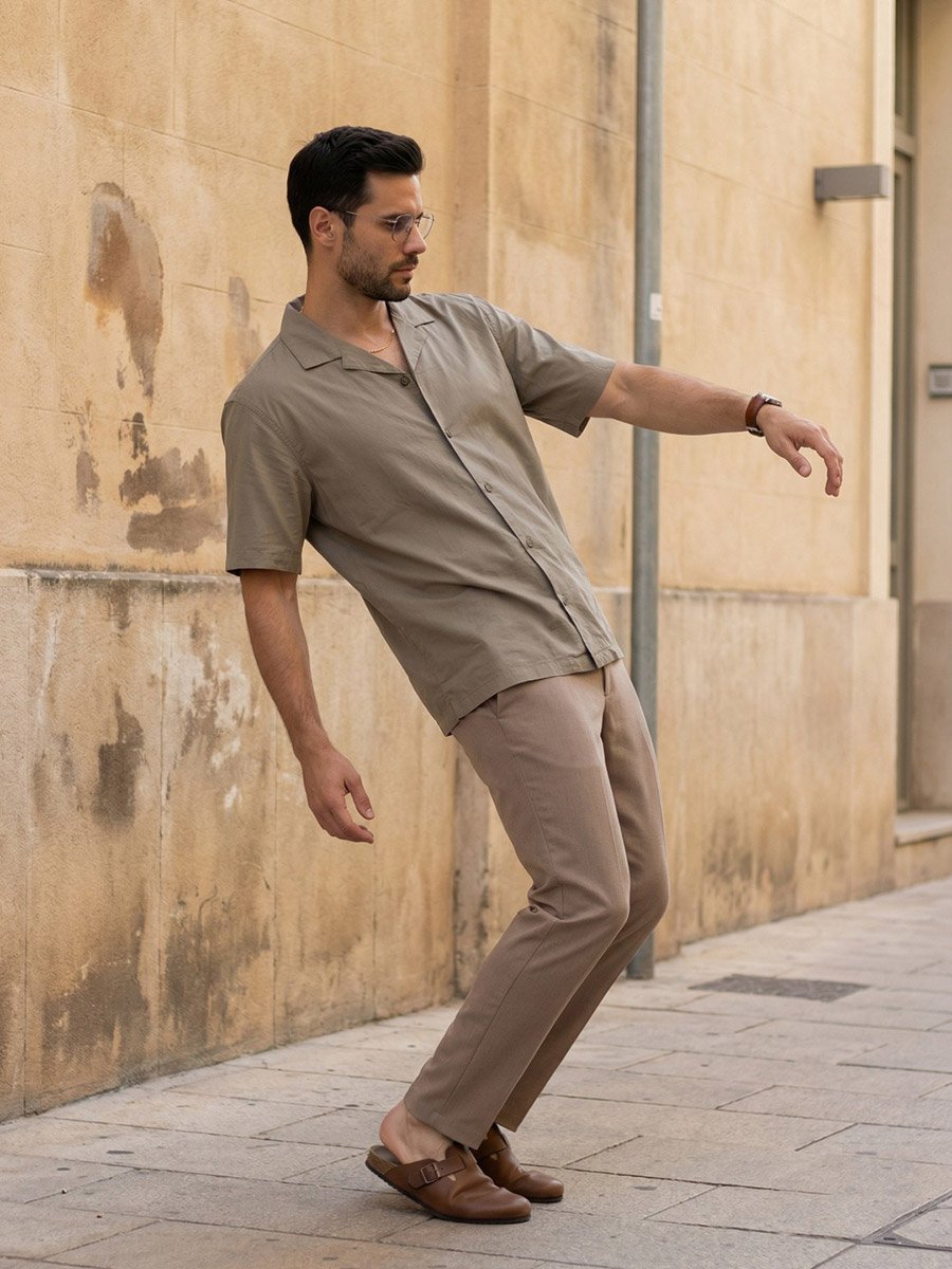 Men Comfort Plain Casual Shirt