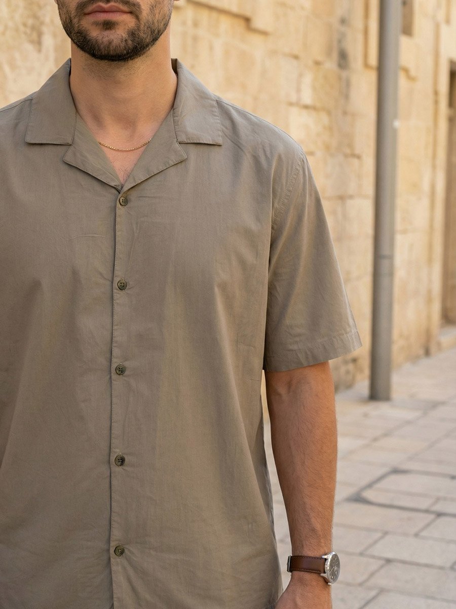 Men Comfort Plain Casual Shirt