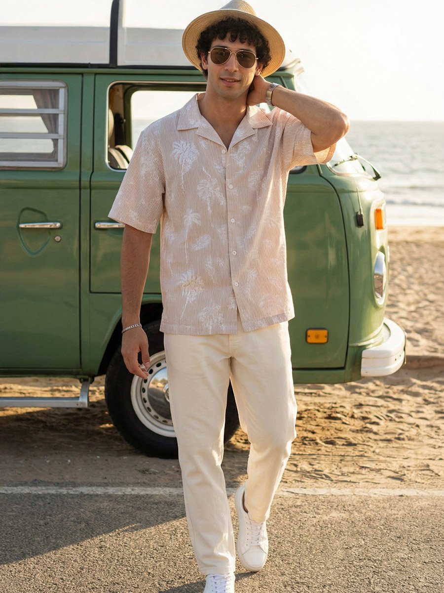 Men Comfort Floral Printed Casual Shirt