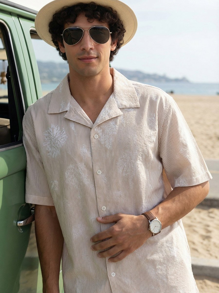 Men Comfort Floral Printed Casual Shirt