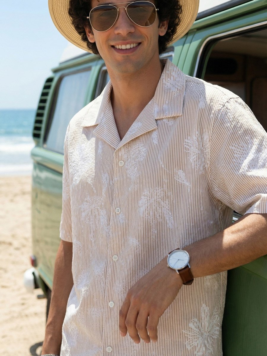 Men Comfort Floral Printed Casual Shirt