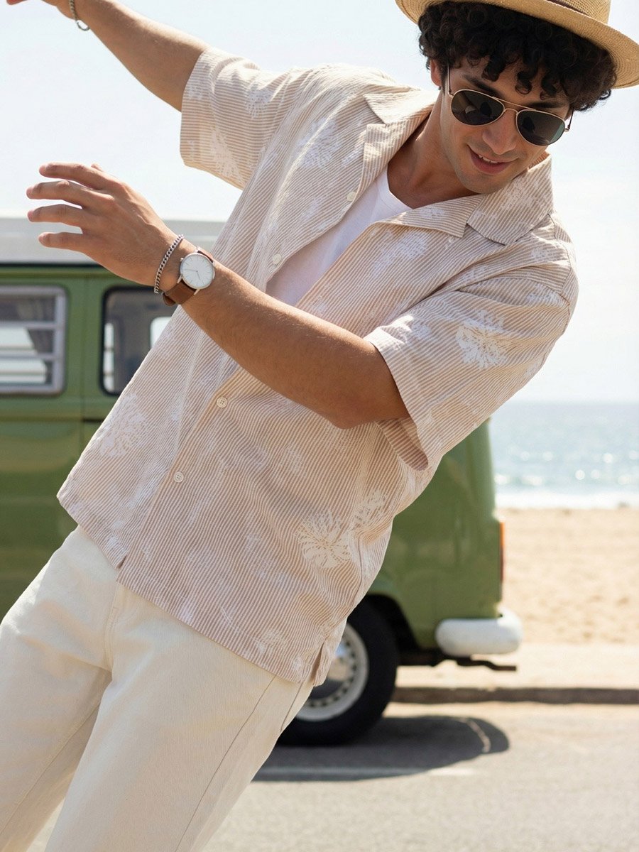 Men Comfort Floral Printed Casual Shirt