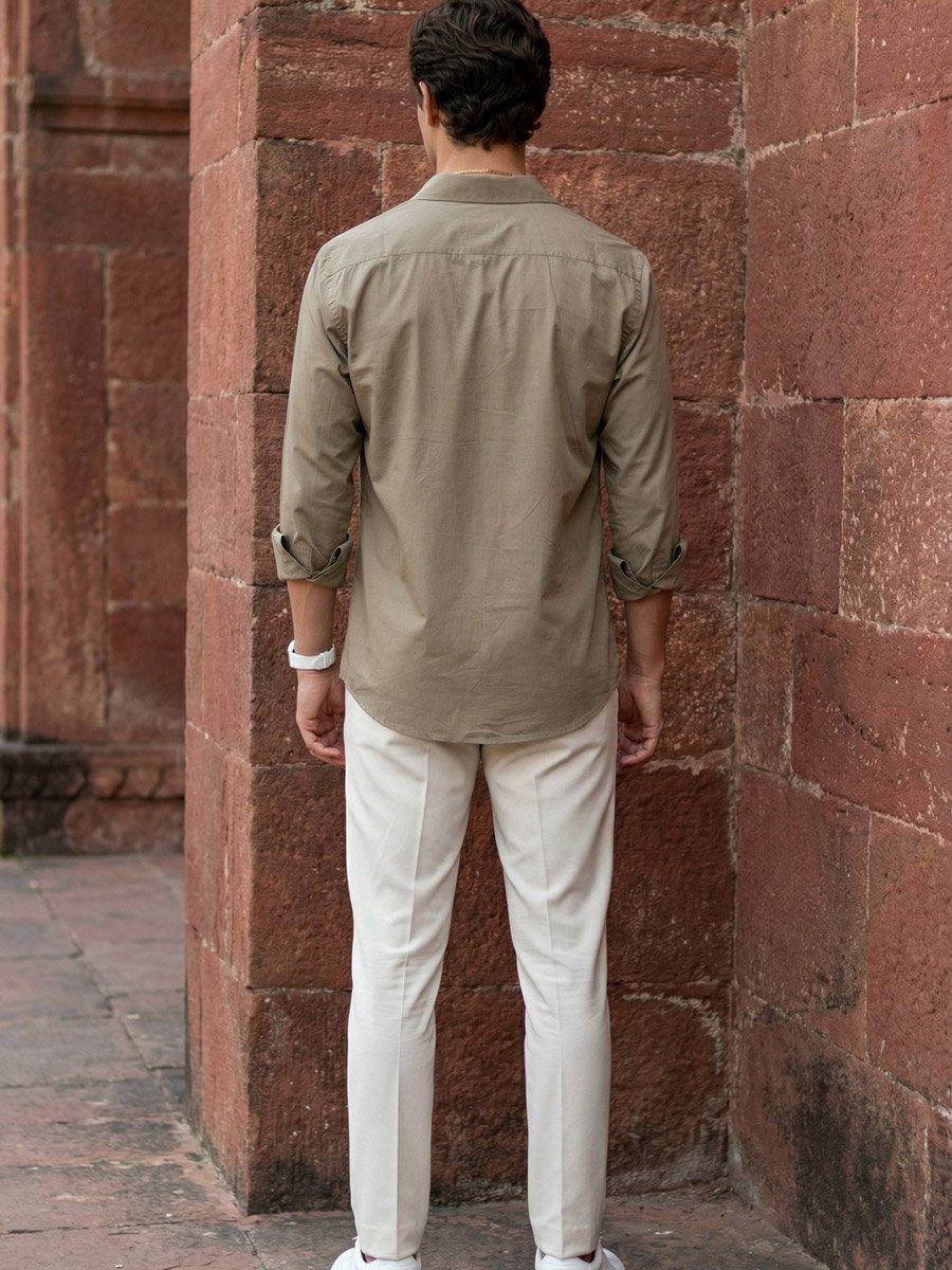 Men Brown Comfort Casual Shirt