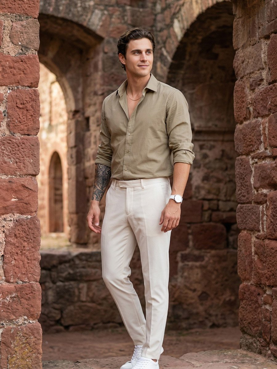 Men Brown Comfort Casual Shirt