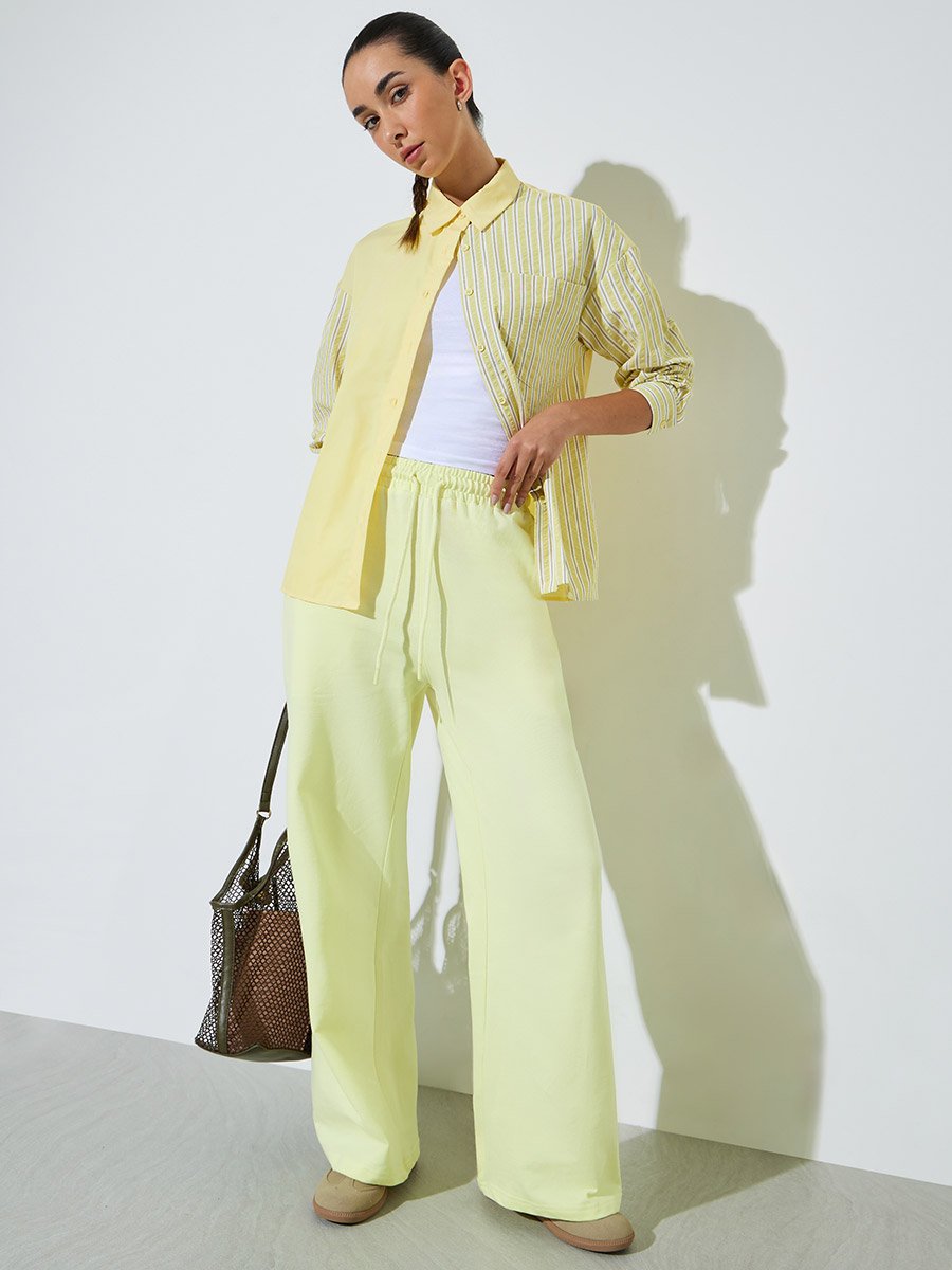 Yellow Striped Longline Shirt
