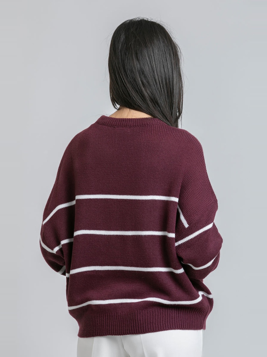 Women Striped Knitted Sweater