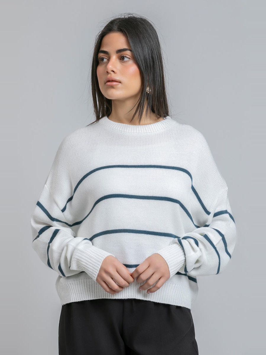 Women Striped Knitted Sweater