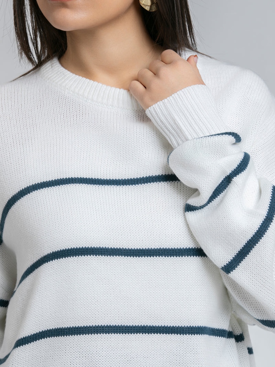 Women Striped Knitted Sweater
