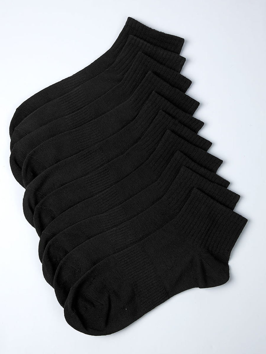 Pack of 5 Solid Ankle Socks