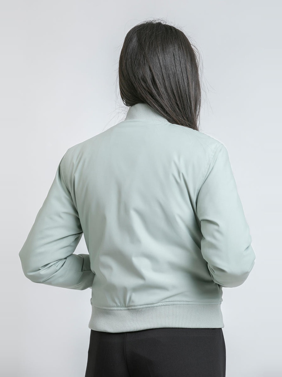Women Solid Bomber Jacket
