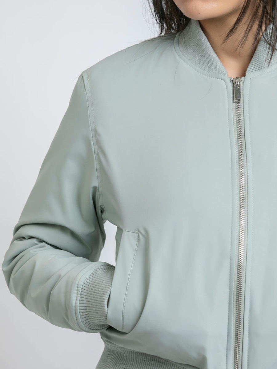 Women Solid Bomber Jacket