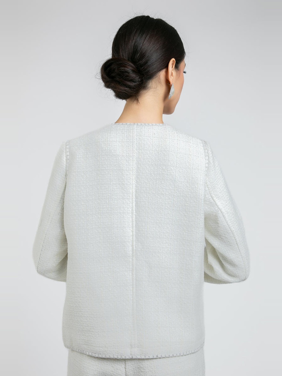Textured Button Front Jacket
