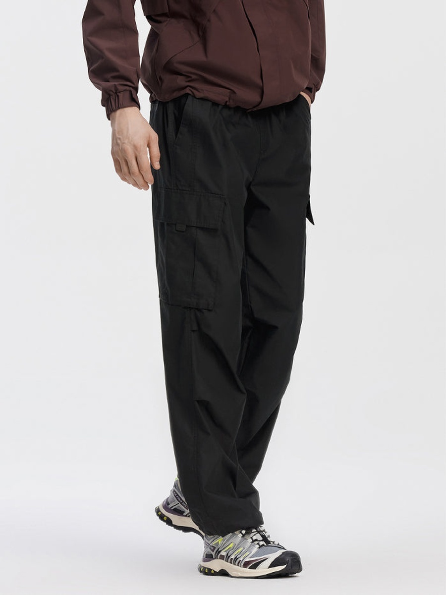 Men Relaxed Fit Cargo Pants with Elastic Waist