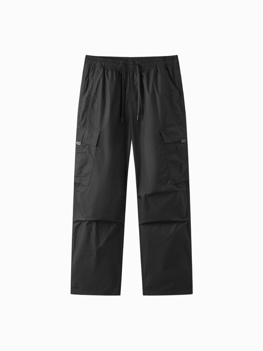 Men Relaxed Fit Cargo Pants with Elastic Waist