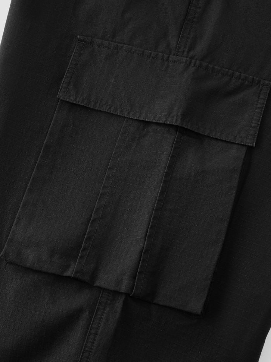 Men Solid Cargo Pants with Elastic Waist