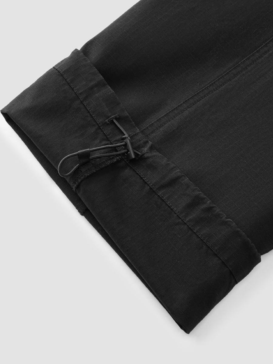 Men Solid Cargo Pants with Elastic Waist