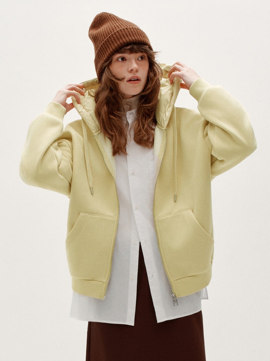 Solid Zip-Up Hoodie