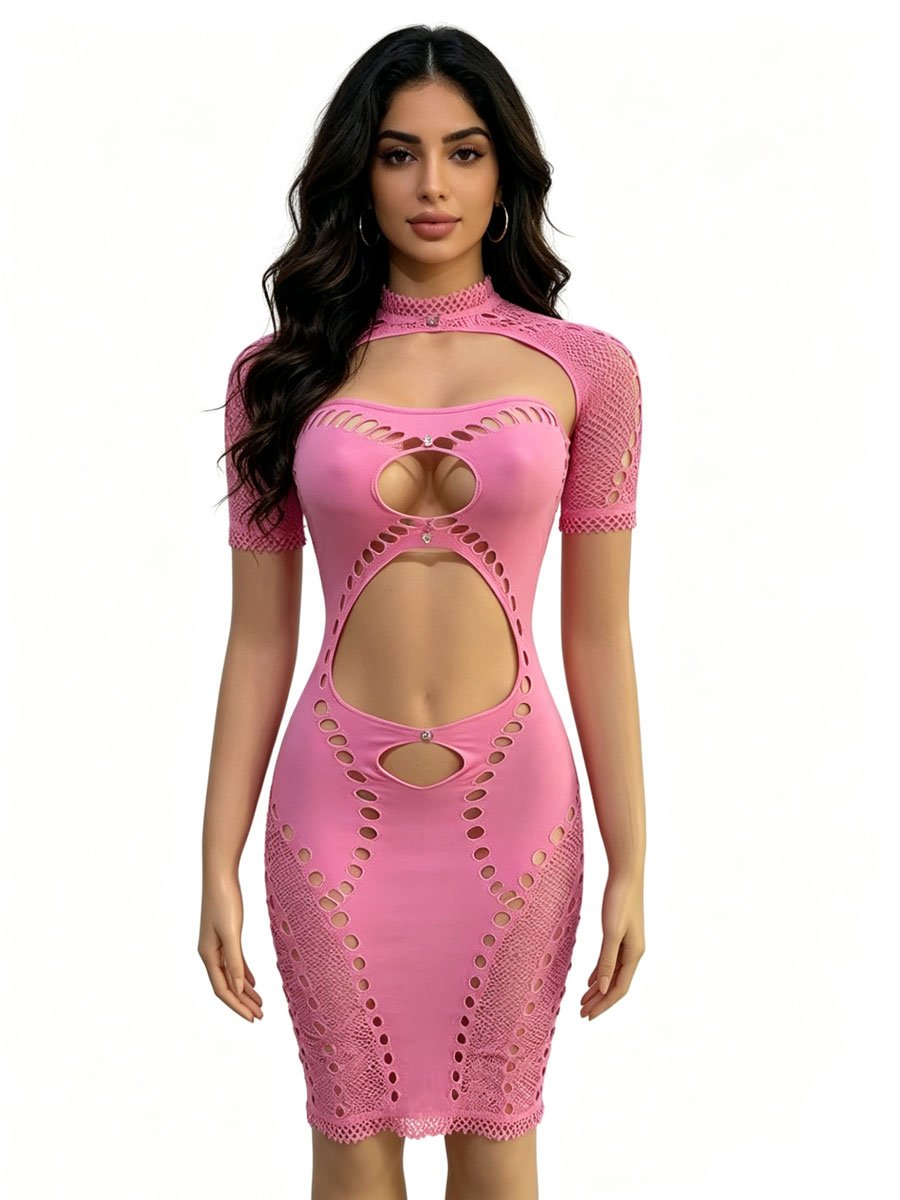 Pink Cutout Teddy