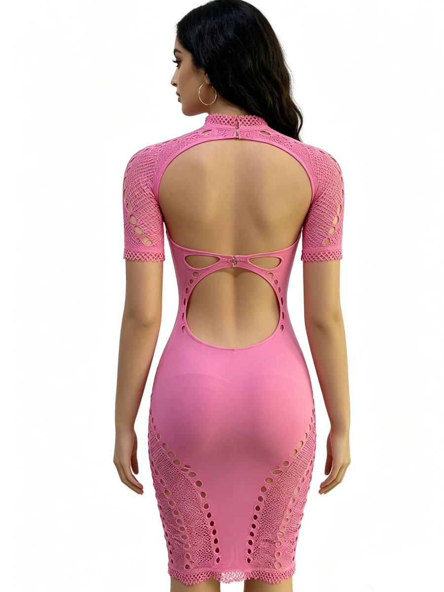 Pink Cutout Teddy
