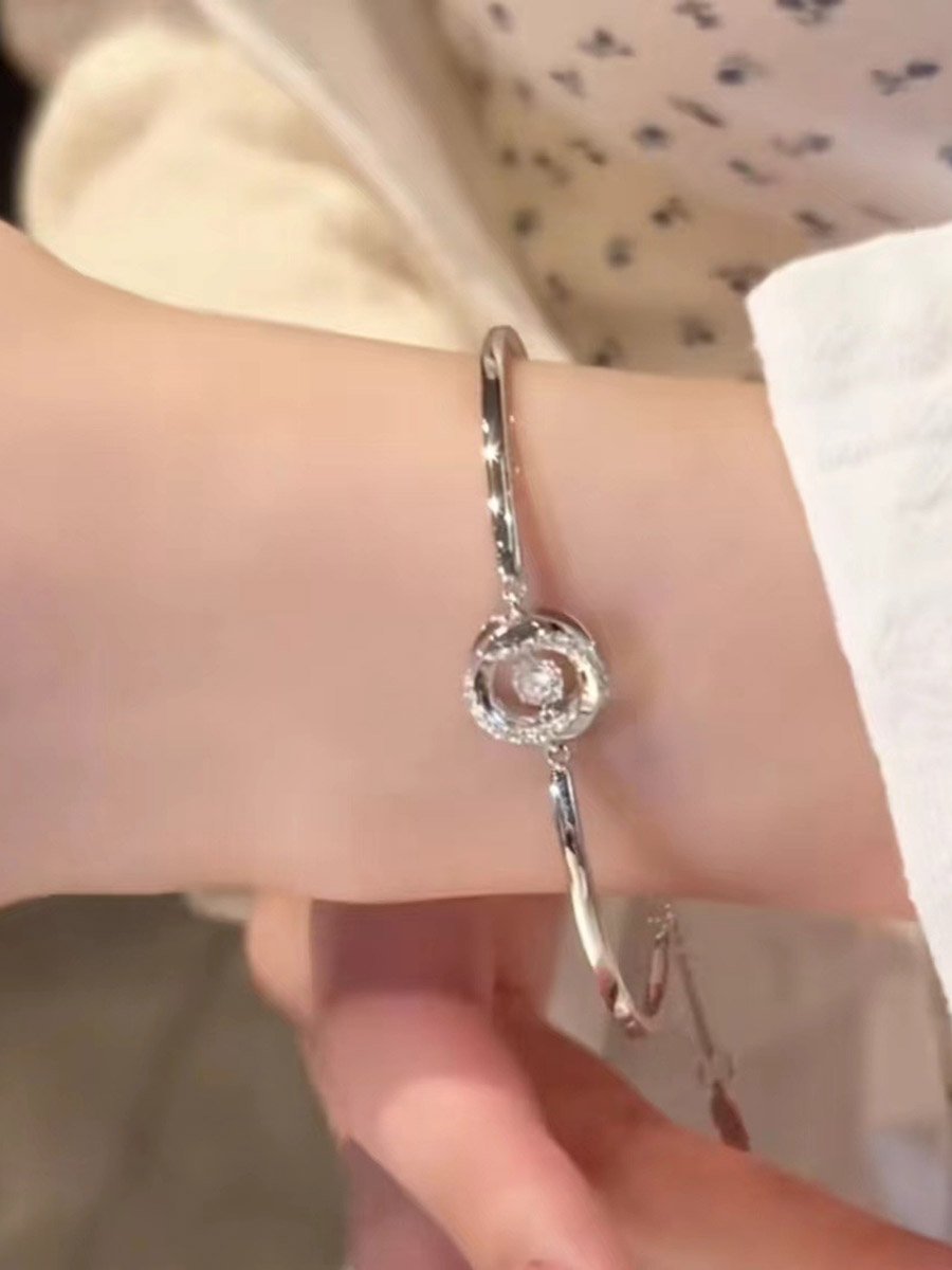 Embellished Bangle-Style Bracelet