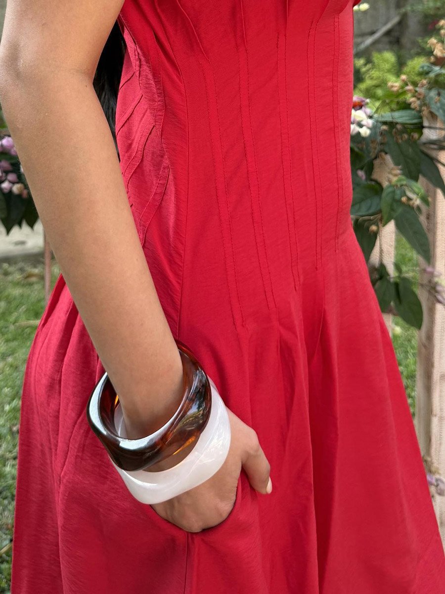Red Sleeveless Maxi Dress