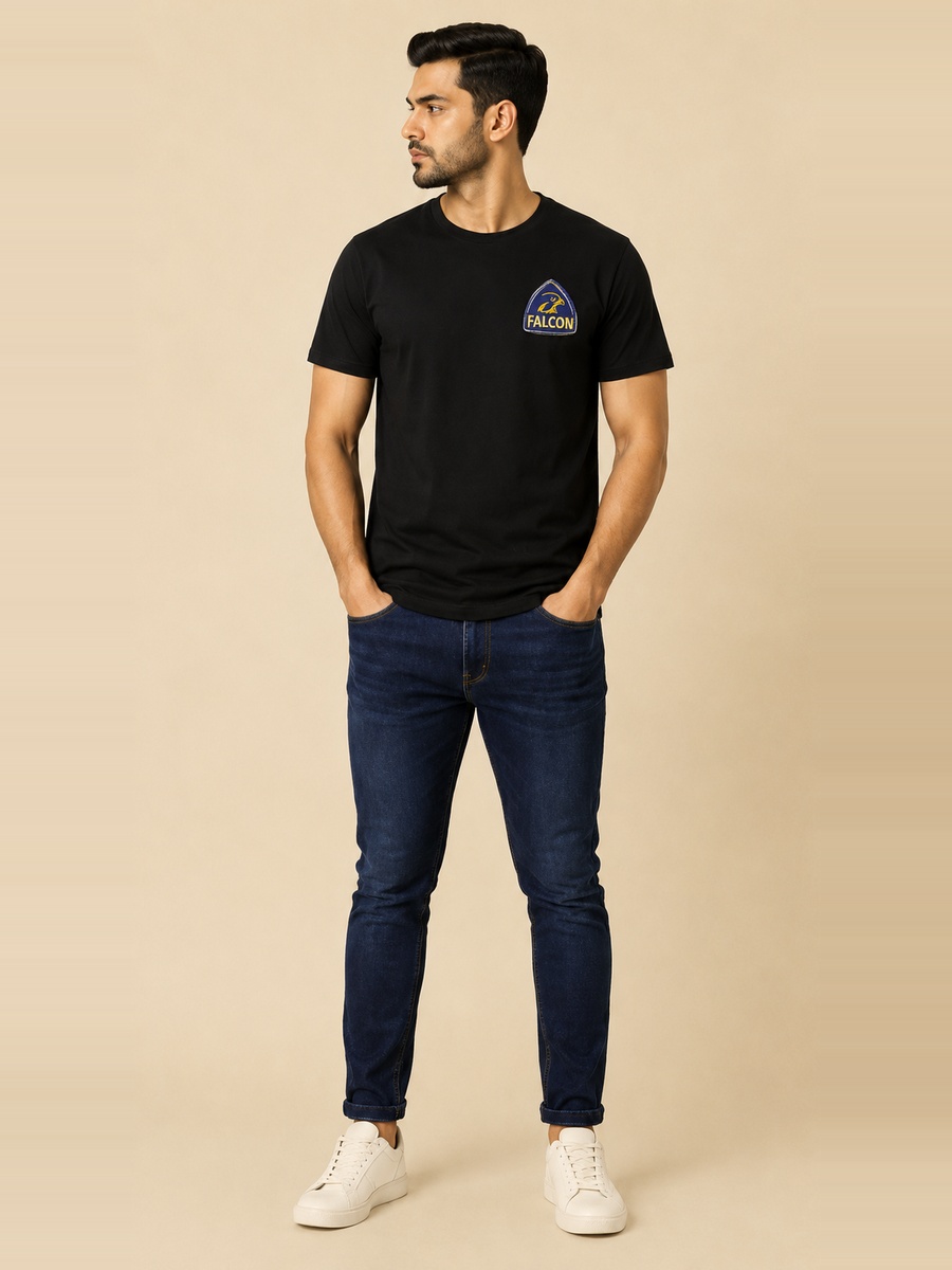 Men's Black 'Train Hard Dominate Your Destiny' Graphic T-Shirt 