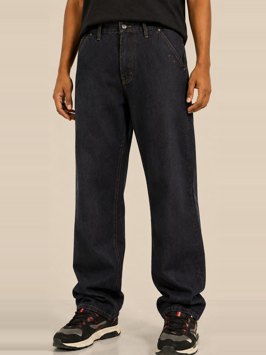 Men Loose Fit Mid Rise Jeans