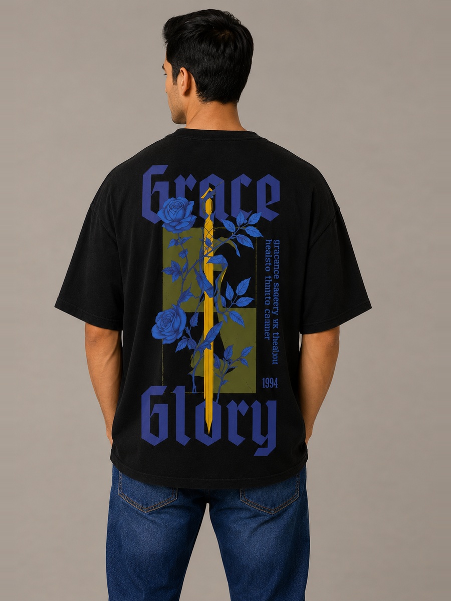 Black Dropped Shoulder Relaxed Fit T-Shirt