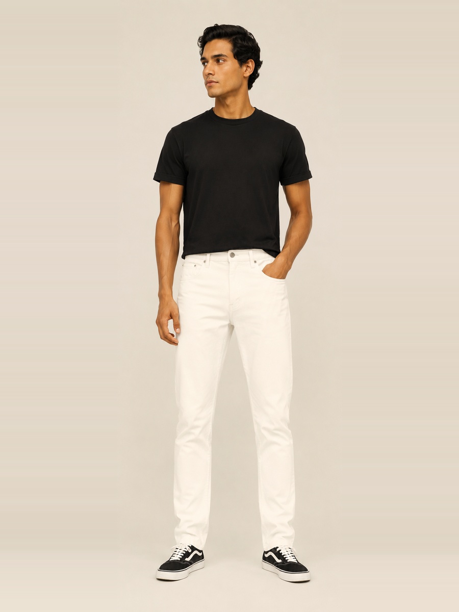 Men Slim Fit Mid Rise Jeans
