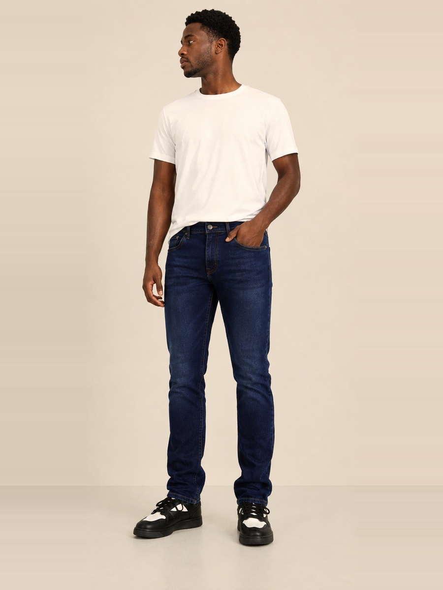 Men Slim Fit Mid Rise Jeans