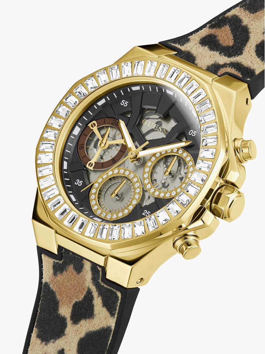 Women 40 MM Brown Chronograph Stainless Steel Watch  GW0463L1