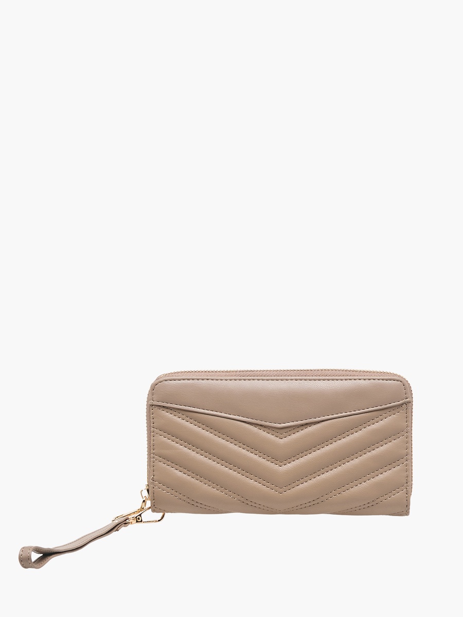 Quilted Zip-Around Wallet with Wristlet