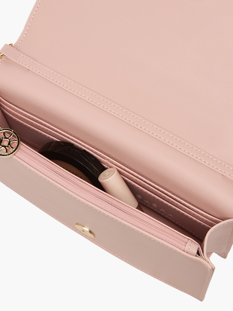 Floral Print Crossbody Bag with Magnetic Closure