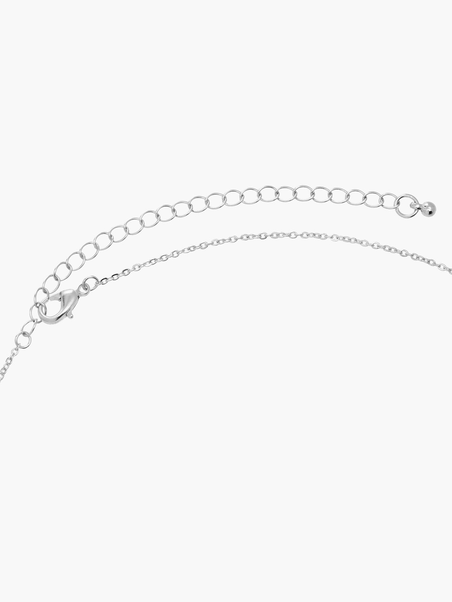 Silver Tone Necklace with Stone Embellishment