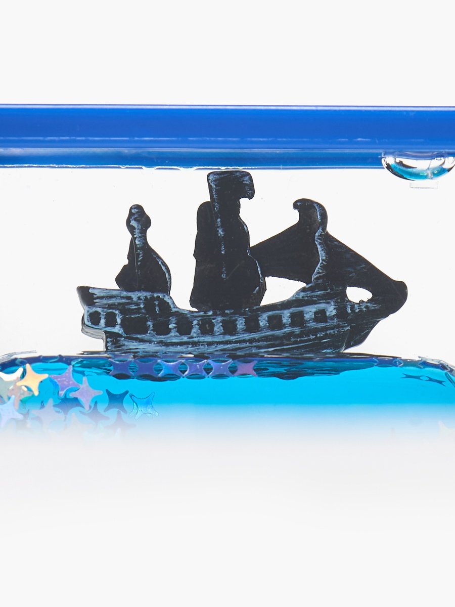 Keychain with Liquid Aquarium Charm