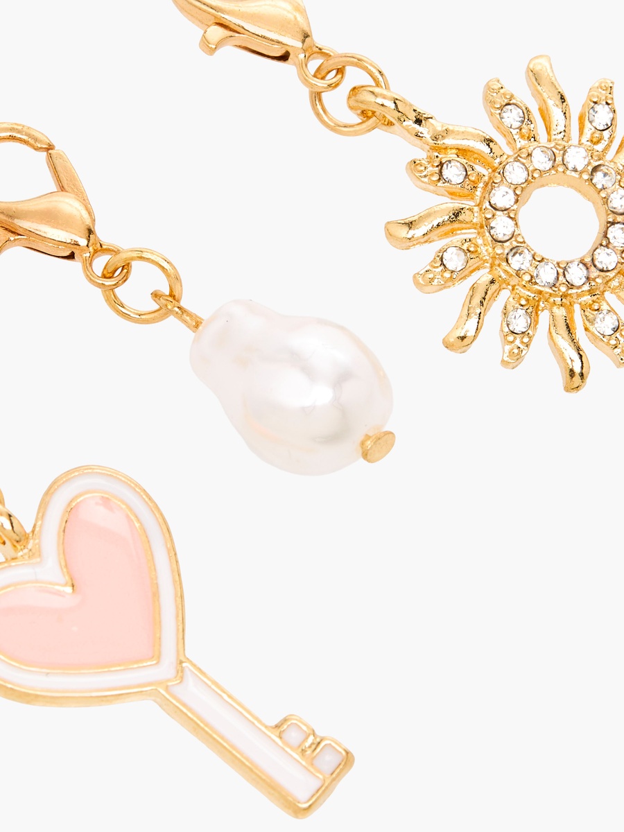 Set of 3 - Gold Tone Charm with Lobster Clasp