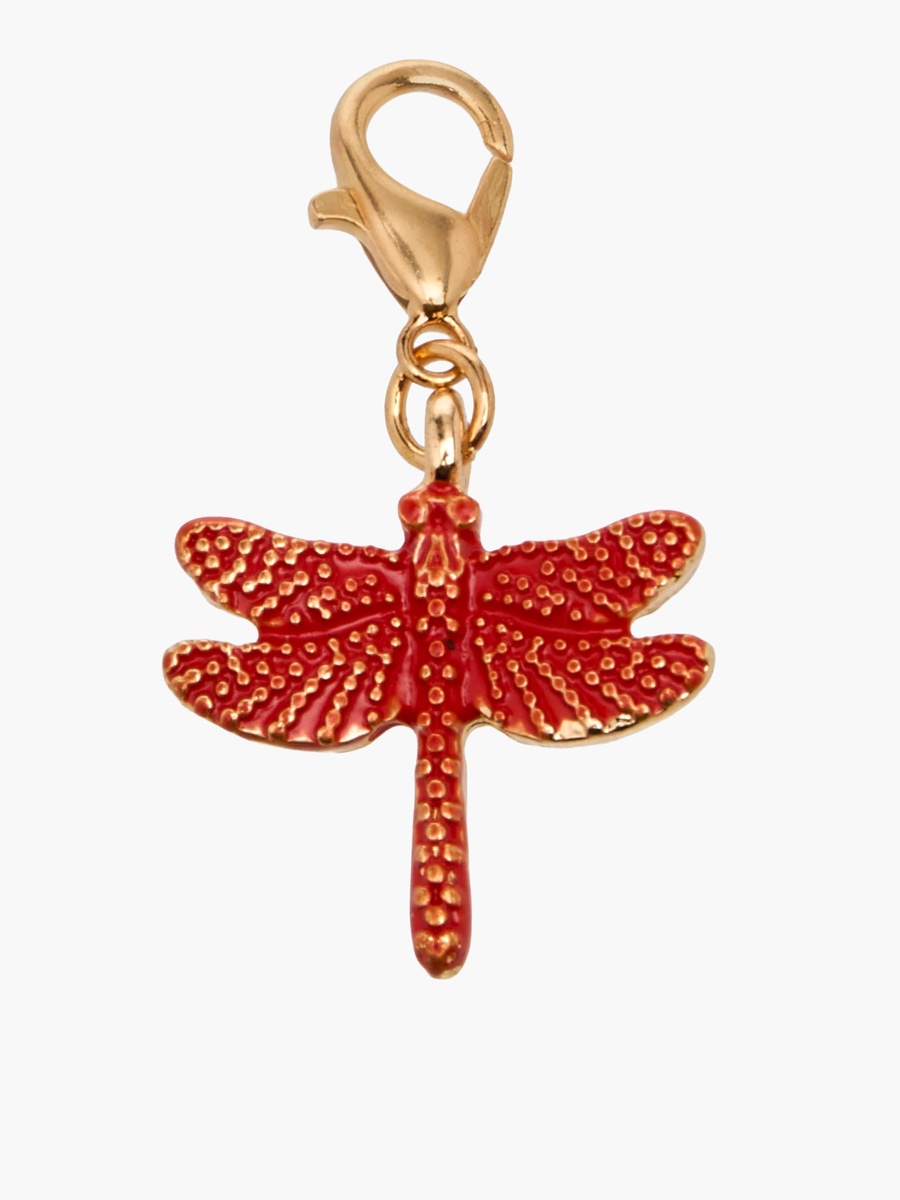 Set of 3 - Gold Tone Embellished Charm with Lobster Clasp